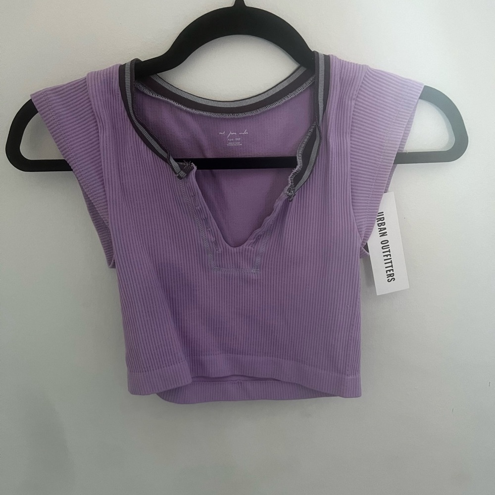 Urban outfitters bdg Out From Under Go For Gold Seamless Cropped Top purple nwt